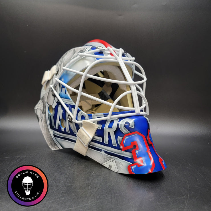 Igor Shesterkin Signed Goalie Mask New York 2022 Lundqvist Tribute Autographed Signature Edition Tribute