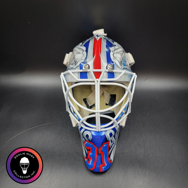 Igor Shesterkin Signed Goalie Mask New York 2022 Lundqvist Tribute Autographed Signature Edition Tribute