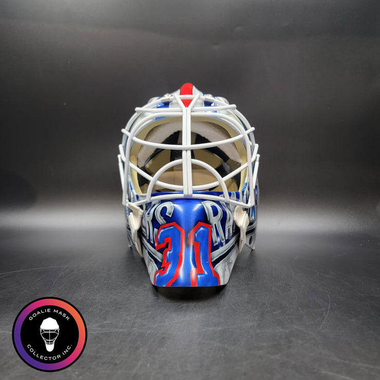 Igor Shesterkin Signed Goalie Mask New York 2022 Lundqvist Tribute Autographed Signature Edition Tribute