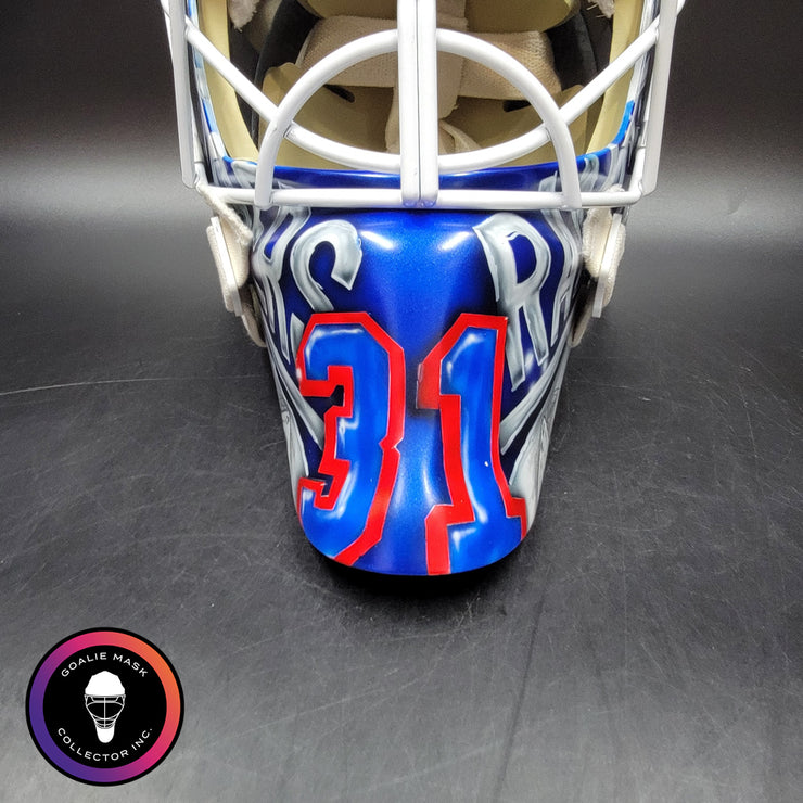 Igor Shesterkin Signed Goalie Mask New York 2022 Lundqvist Tribute Autographed Signature Edition Tribute
