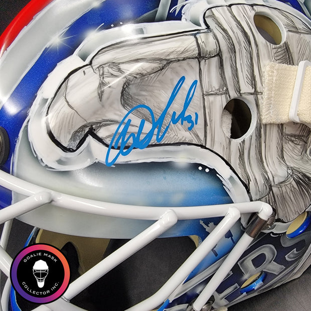 Igor Shesterkin Signed Goalie Mask New York 2022 Lundqvist Tribute Autographed Signature Edition Tribute