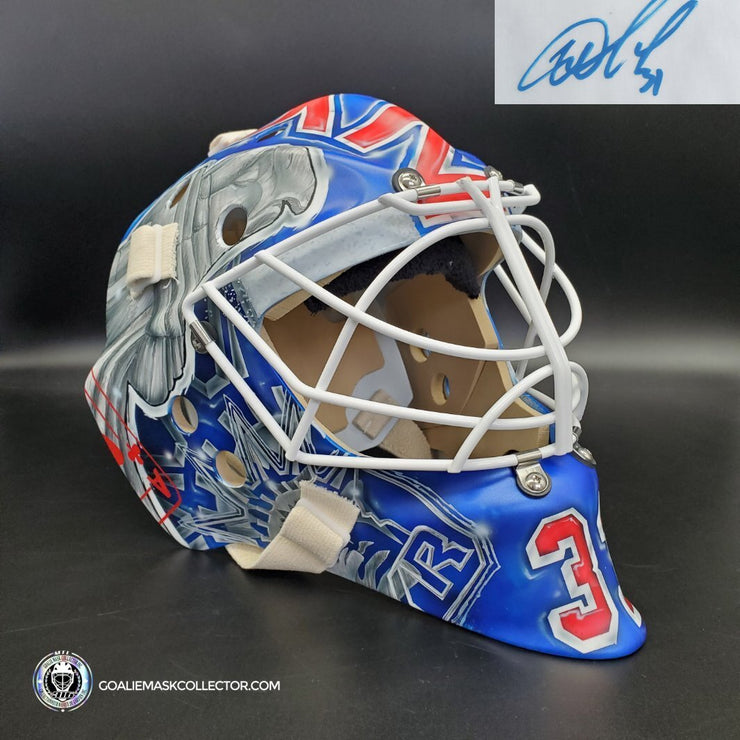 Igor Shesterkin Signed Goalie Mask New York 2022-23 V2 in Matte Finish Autographed Signature Edition
