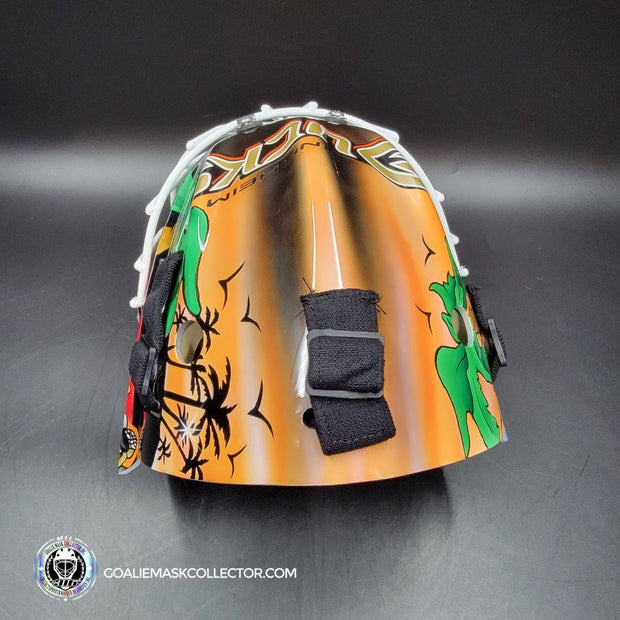 Ilya Bryzgalov Goalie Mask Unsigned 2007 Anaheim STANLEY CUP Year Tribute