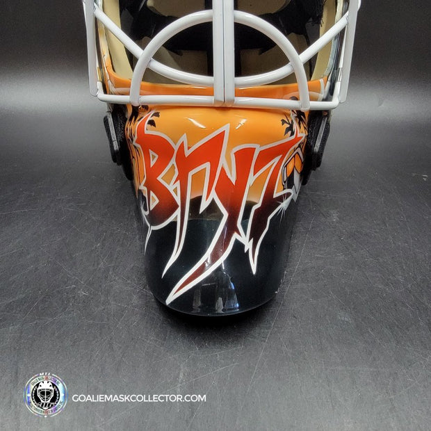 Ilya Bryzgalov Goalie Mask Unsigned 2007 Anaheim STANLEY CUP Year Tribute