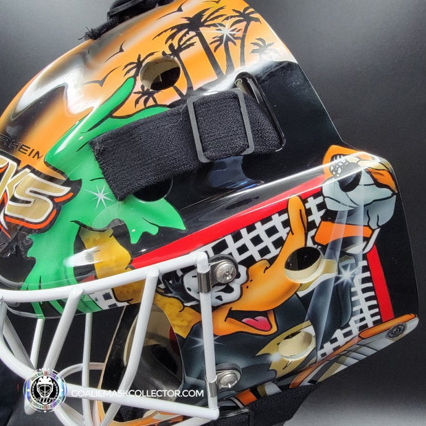Ilya Bryzgalov Goalie Mask Unsigned 2007 Anaheim STANLEY CUP Year Tribute