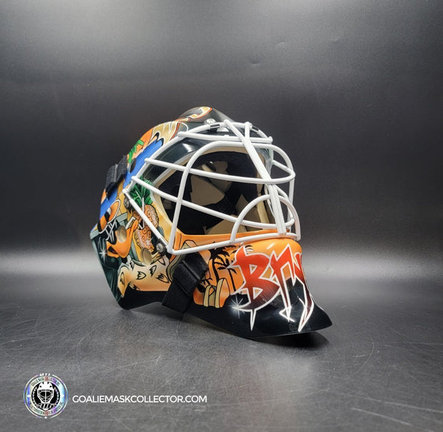 Ilya Bryzgalov Goalie Mask Unsigned 2007 Anaheim STANLEY CUP Year Tribute