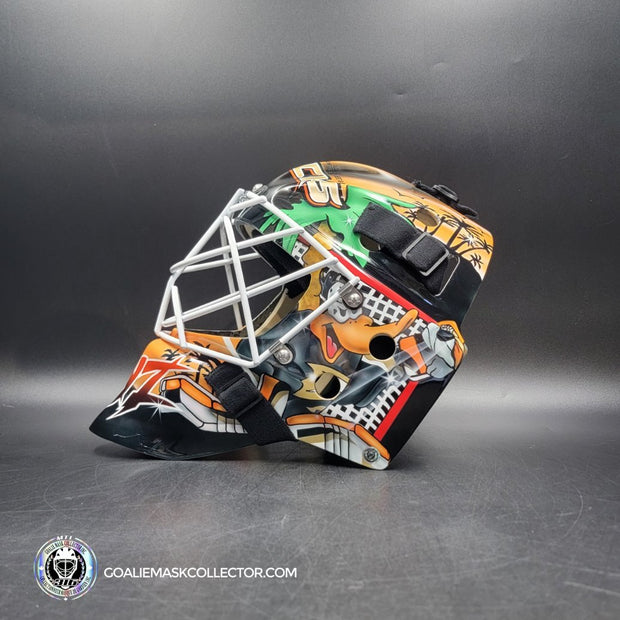 Ilya Bryzgalov Goalie Mask Unsigned 2007 Anaheim STANLEY CUP Year Tribute