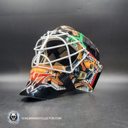 Ilya Bryzgalov Goalie Mask Unsigned 2007 Anaheim STANLEY CUP Year Tribute