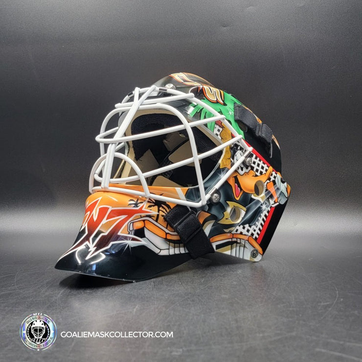 Ilya Bryzgalov Goalie Mask Unsigned 2007 Anaheim STANLEY CUP Year Tribute