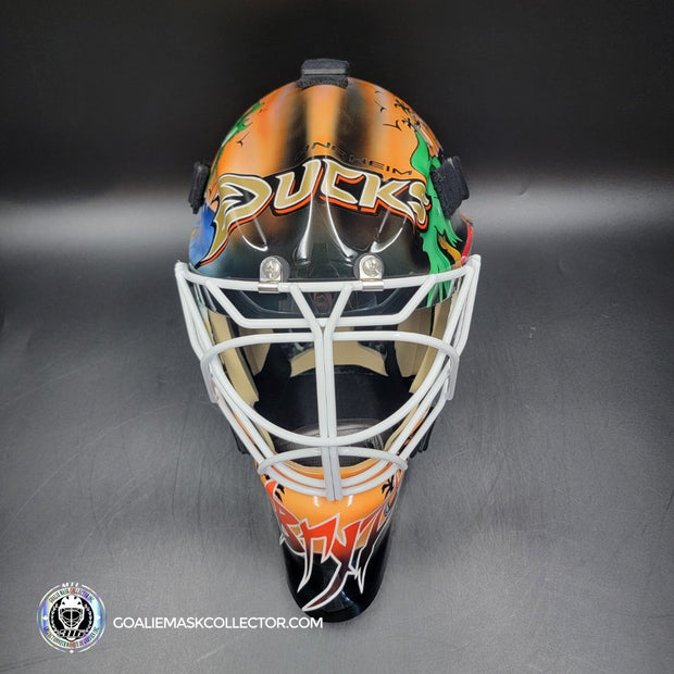 Ilya Bryzgalov Goalie Mask Unsigned 2007 Anaheim STANLEY CUP Year Tribute