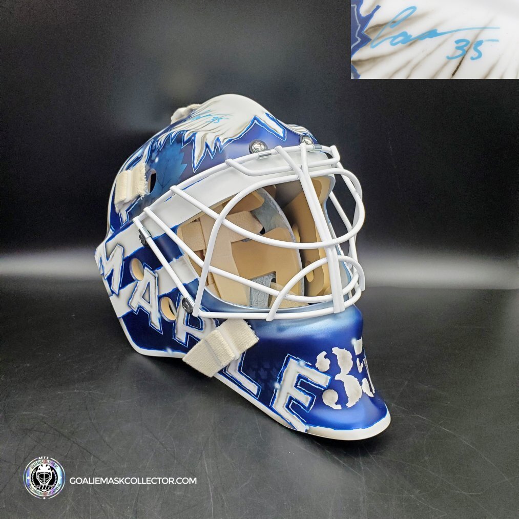 Ilya Samsonov Signed Goalie Mask 2023 Toronto Tribute Signature Edition. Goalie Mask Collector.