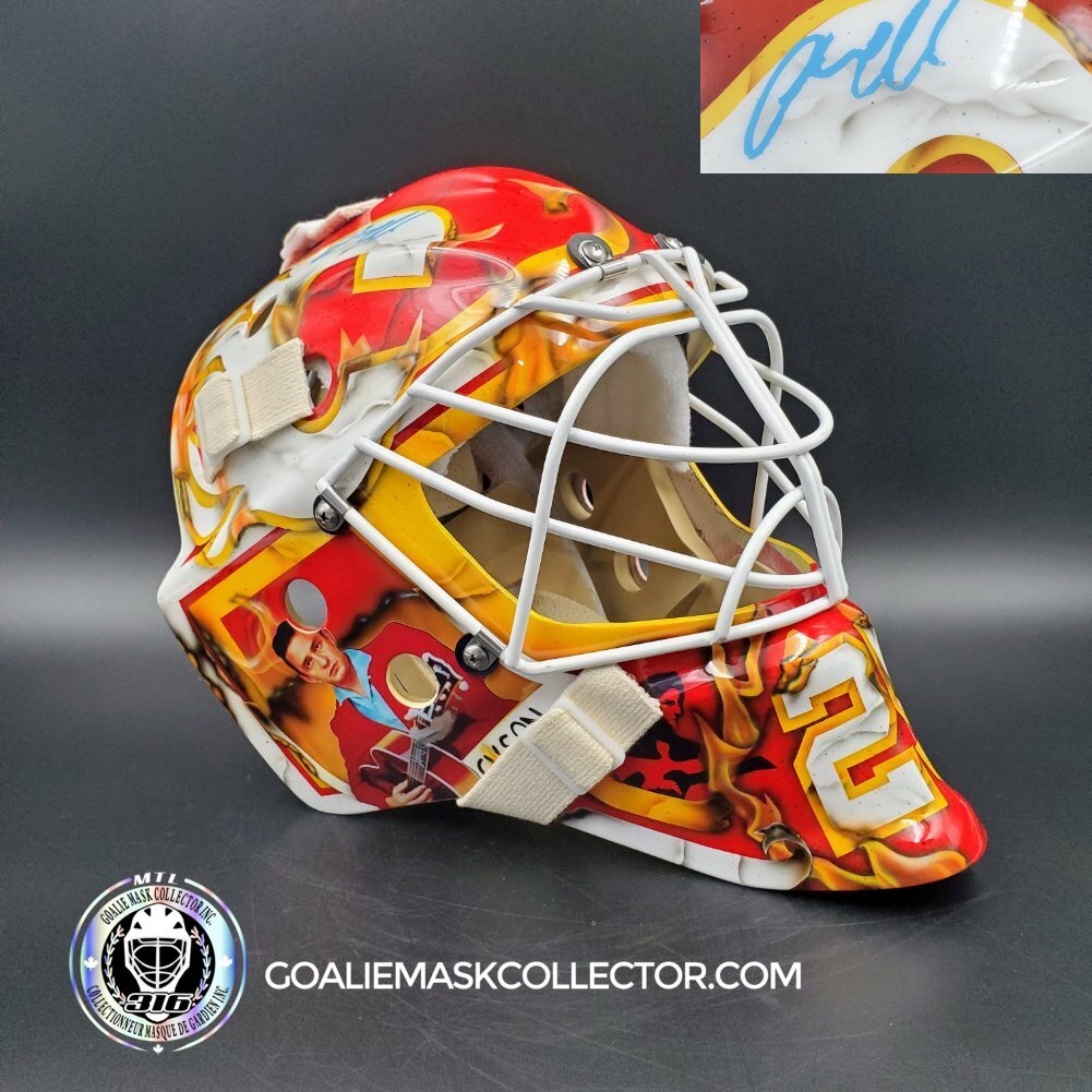 Jacob Markstrom Signed Goalie Mask 2023-24 "JOHNNY CASH" Calgary Signature Edition Autographed - SOLD OUT