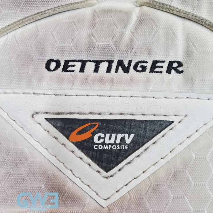 Jake Oettinger Game Worn Used Goalie Pads & Glove Set 2018-19 Boston University BU Last Season AS-03151