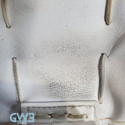 Jake Oettinger Game Worn Used Goalie Pads & Glove Set 2018-19 Boston University BU Last Season AS-03151