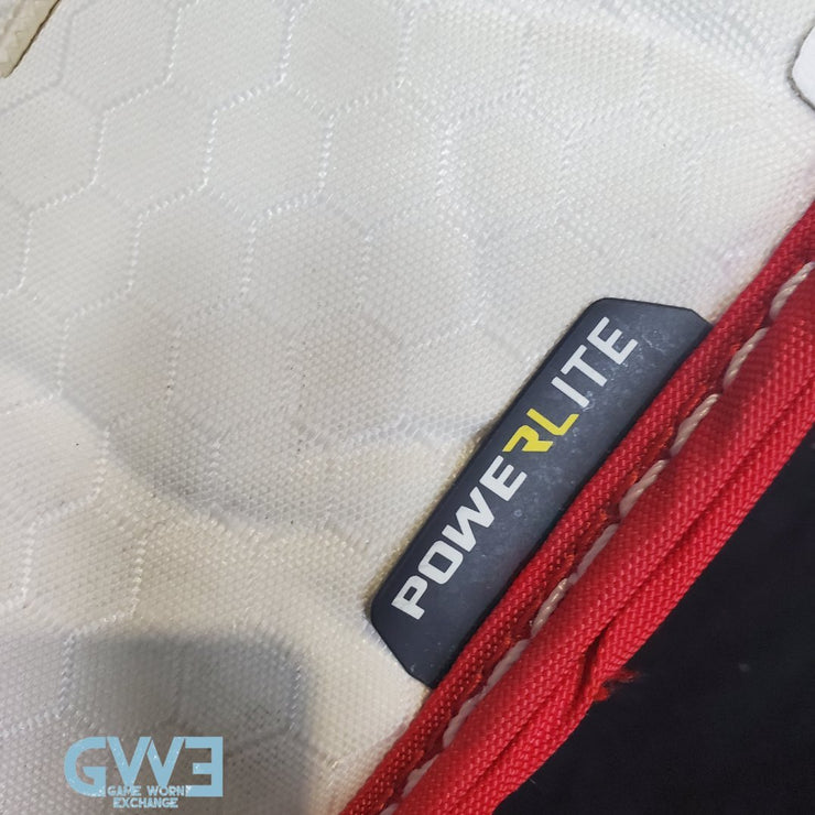 Jake Oettinger Game Worn Used Goalie Pads & Glove Set 2018-19 Boston University BU Last Season AS-03151