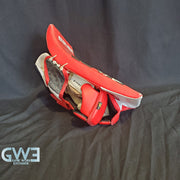 Jake Oettinger Game Worn Used Goalie Pads & Glove Set 2018-19 Boston University BU Last Season AS-03151