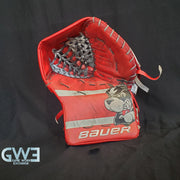Jake Oettinger Game Worn Used Goalie Pads & Glove Set 2018-19 Boston University BU Last Season AS-03151