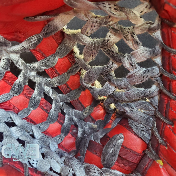 Jake Oettinger Game Worn Used Goalie Pads & Glove Set 2018-19 Boston University BU Last Season AS-03151