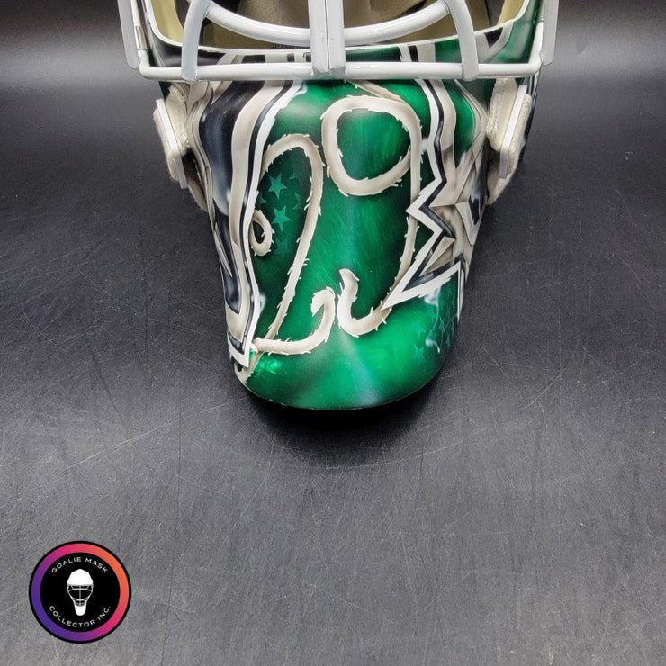 Jake Oettinger Goalie Mask Unsigned 2025 Dallas Playoffs Tribute