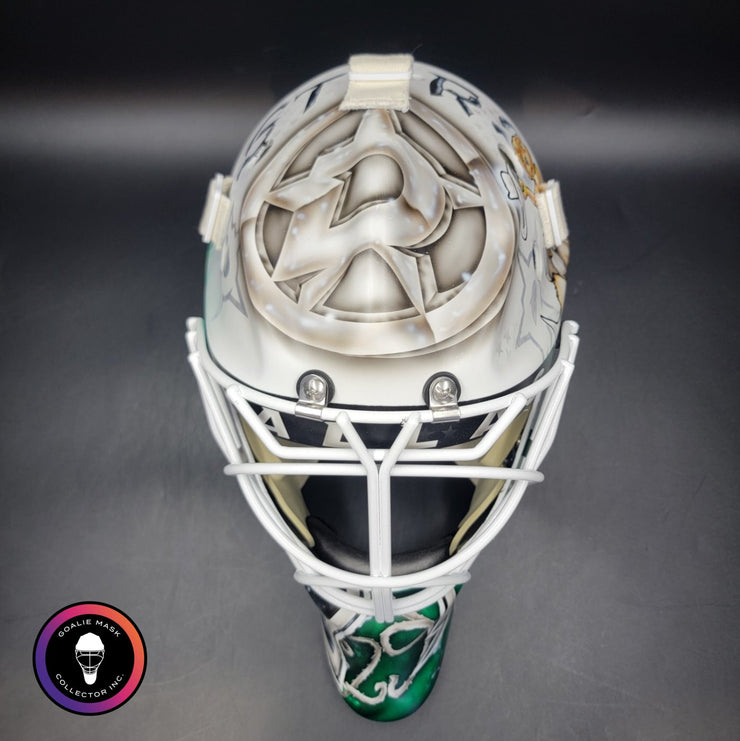 Jake Oettinger Goalie Mask Unsigned 2025 Dallas Playoffs Tribute
