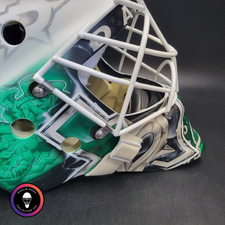 Jake Oettinger Goalie Mask Unsigned 2025 Dallas Playoffs Tribute