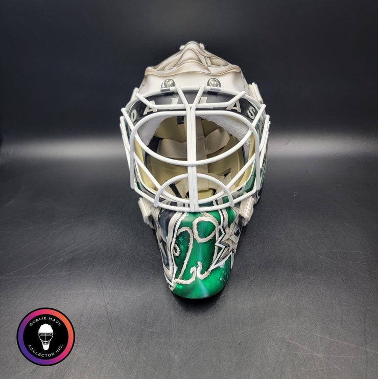 Jake Oettinger Goalie Mask Unsigned 2025 Dallas Playoffs Tribute