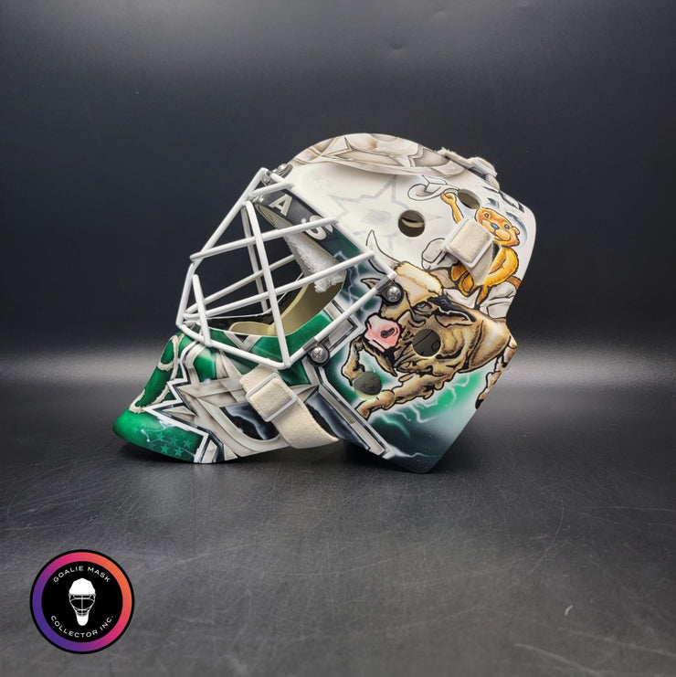 Jake Oettinger Goalie Mask Unsigned 2025 Dallas Playoffs Tribute