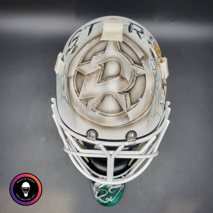 Jake Oettinger Goalie Mask Unsigned 2025 Dallas Playoffs Tribute