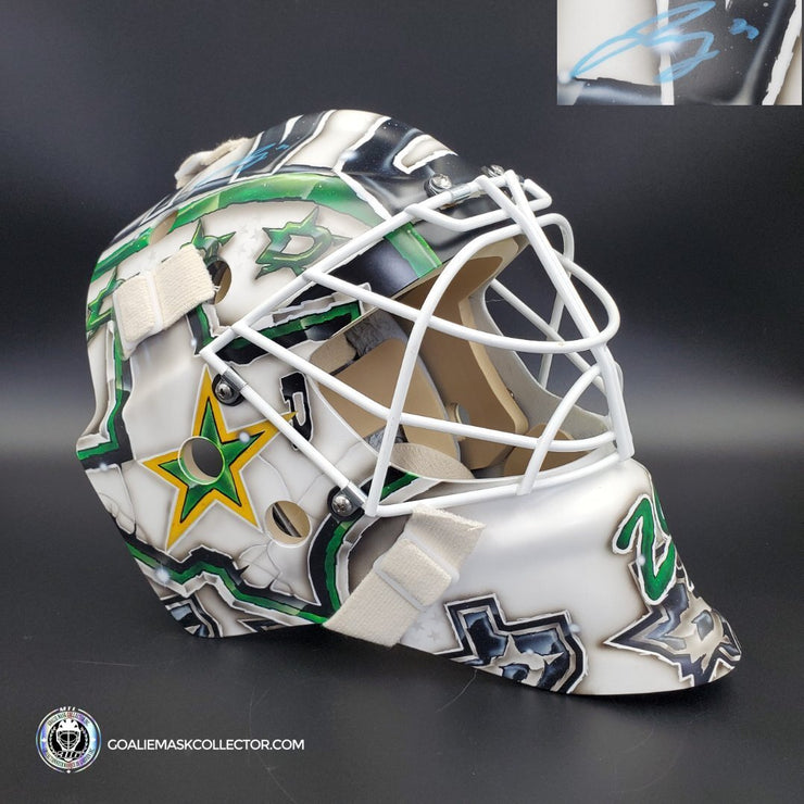 Check out Stars goalie Jake Oettinger's new personalized helmet