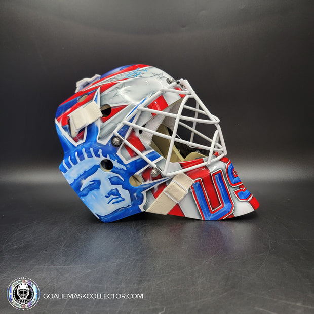 Jake Oettinger Signed Goalie Mask 2025 4 Nations Team USA Signature Edition Autographed
