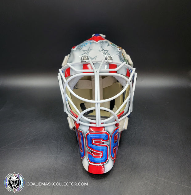 Jake Oettinger Signed Goalie Mask 2025 4 Nations Team USA Signature Edition Autographed