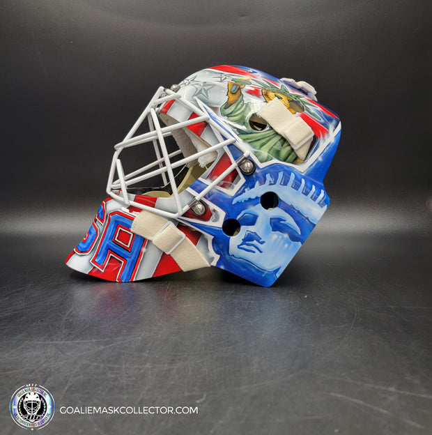 Jake Oettinger Signed Goalie Mask 2025 4 Nations Team USA Signature Edition Autographed