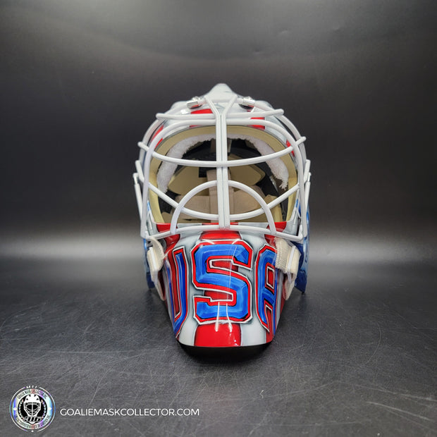 Jake Oettinger Signed Goalie Mask 2025 4 Nations Team USA Signature Edition Autographed