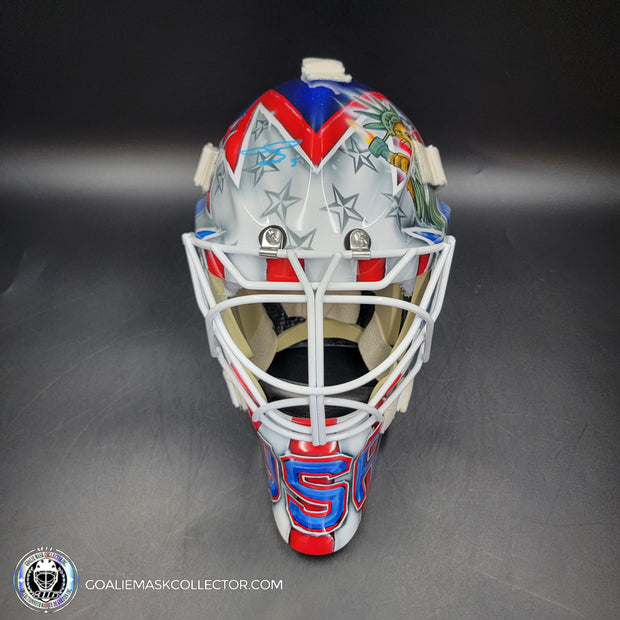 Jake Oettinger Signed Goalie Mask 2025 4 Nations Team USA Signature Edition Autographed