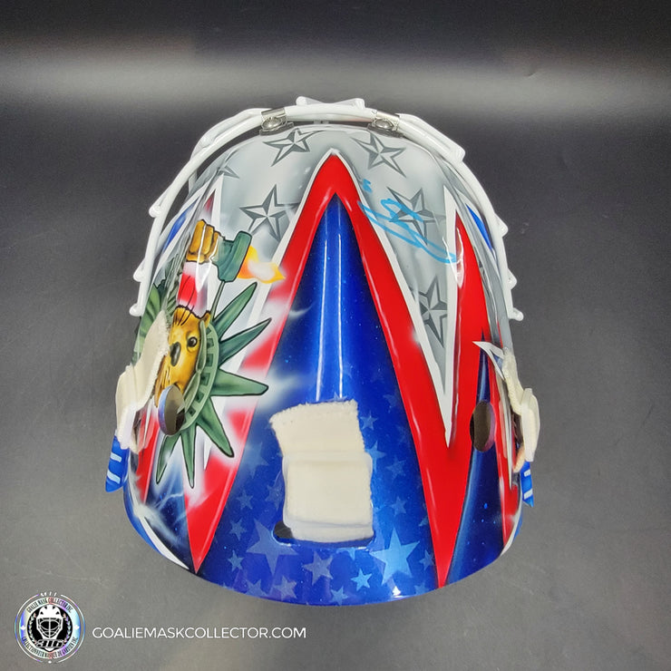 Jake Oettinger Signed Goalie Mask 2025 4 Nations Team USA Signature Edition Autographed