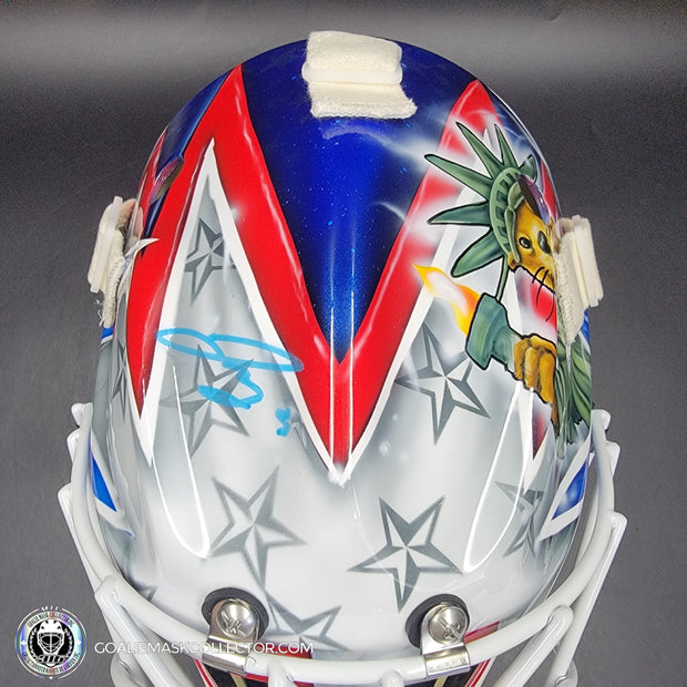 Jake Oettinger Signed Goalie Mask 2025 4 Nations Team USA Signature Edition Autographed