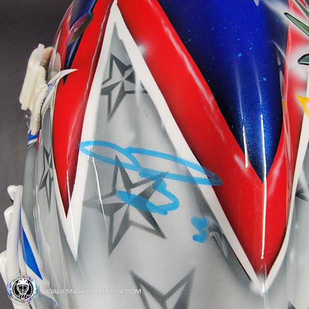 Jake Oettinger Signed Goalie Mask 2025 4 Nations Team USA Signature Edition Autographed