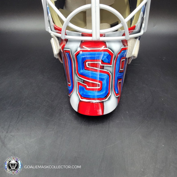 Jake Oettinger Signed Goalie Mask 2025 4 Nations Team USA Signature Edition Autographed