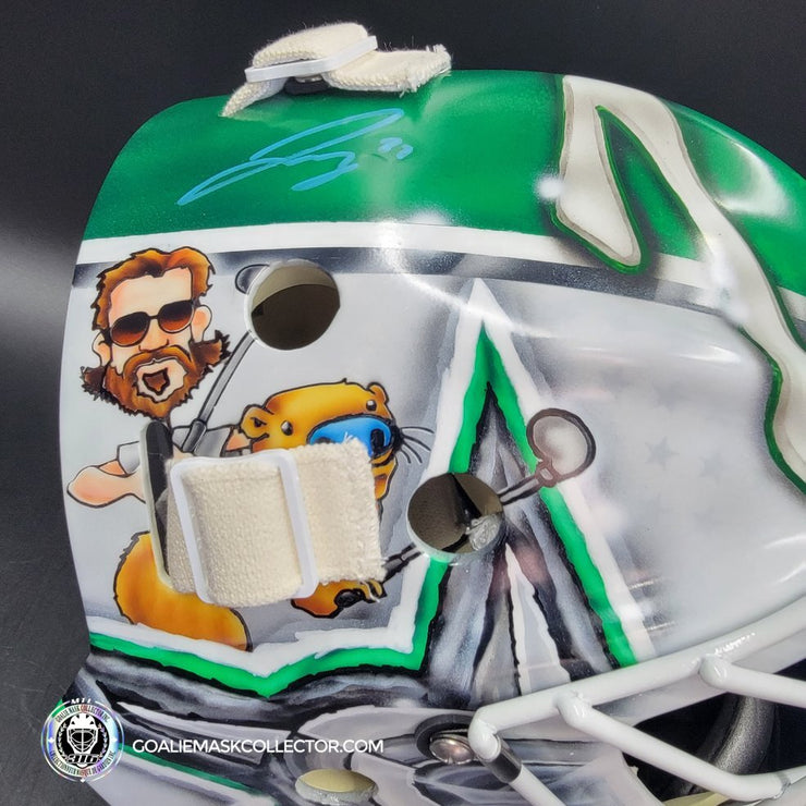 Jake Oettinger Signed Goalie Mask 2025 Dallas Signature Edition Autographed Tribute