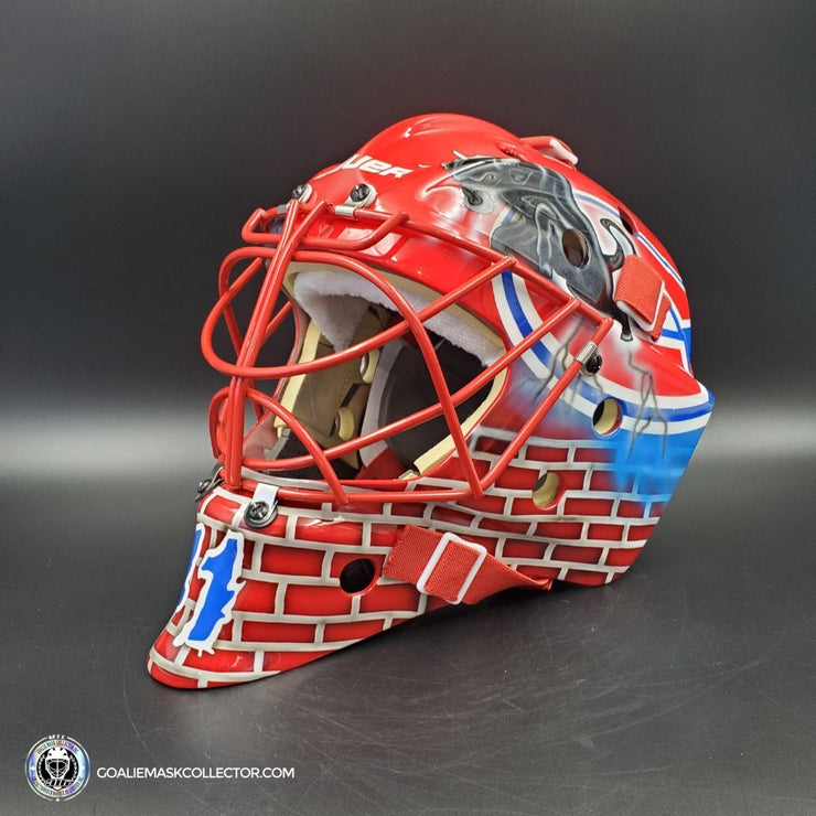 Jaroslav Halak Unsigned Goalie Mask 2010 Montreal Tribute (Custom Touches on Bauer Shell)