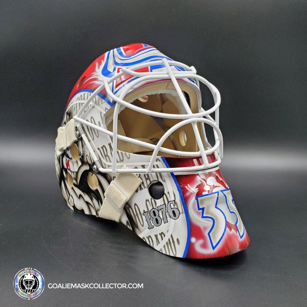 Jean Sebastien Giguere Goalie Mask Unsigned Colorado Tribute. Goalie Mask Collector.