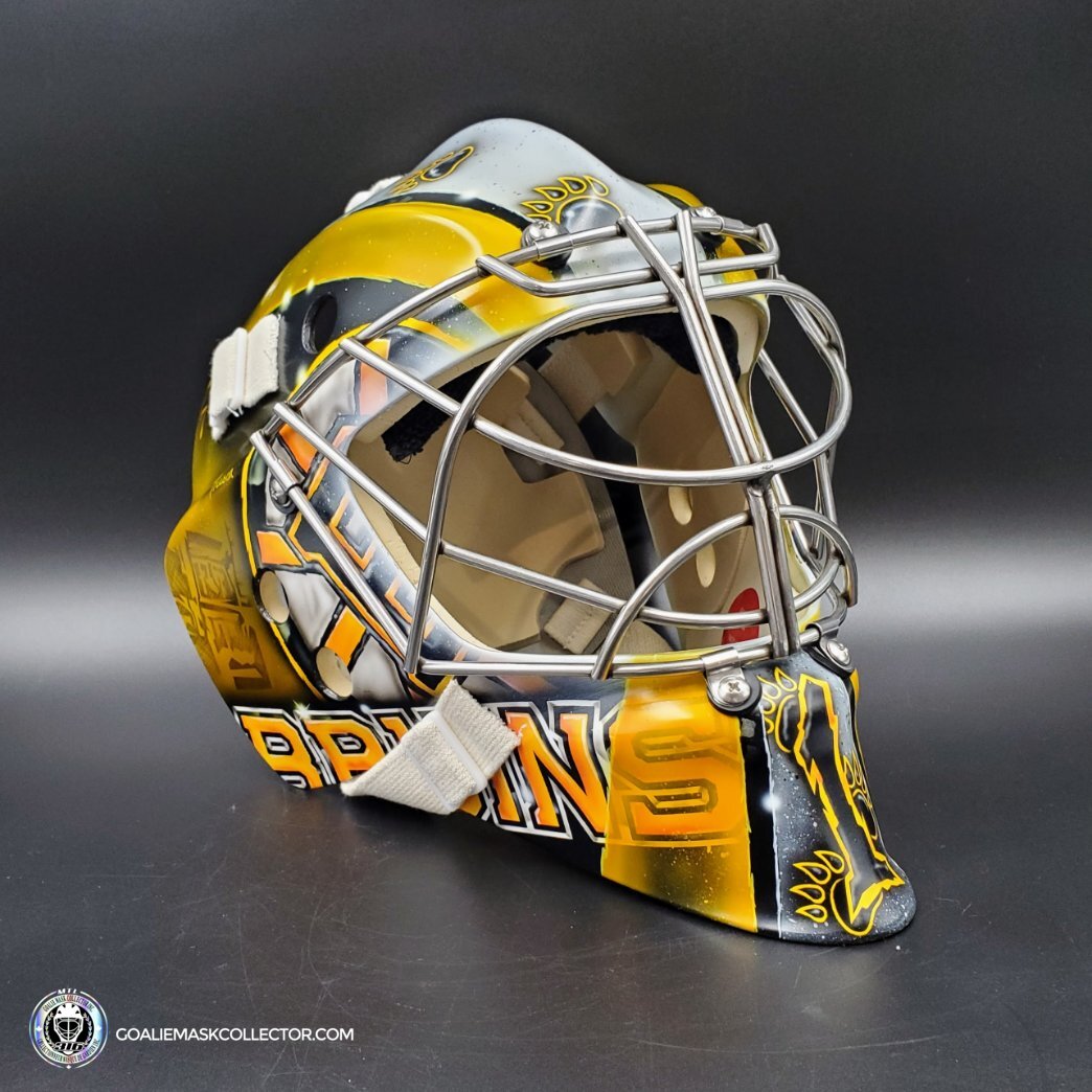 Jeremy Swayman Goalie Mask Unsigned 2023 Boston Tribute