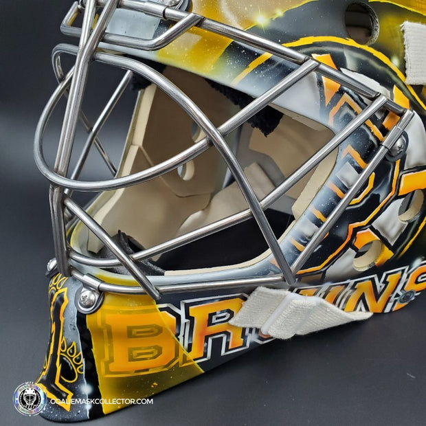 Jeremy Swayman Signed Goalie Mask 2023 Boston Tribute Signature Edition Autographed
