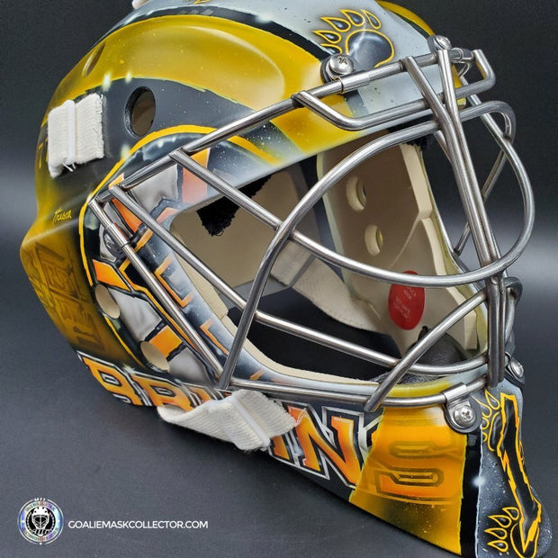 Jeremy Swayman Signed Goalie Mask 2023 Boston Tribute Signature Edition Autographed