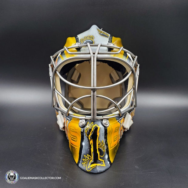 Jeremy Swayman Signed Goalie Mask 2023 Boston Tribute Signature Edition Autographed