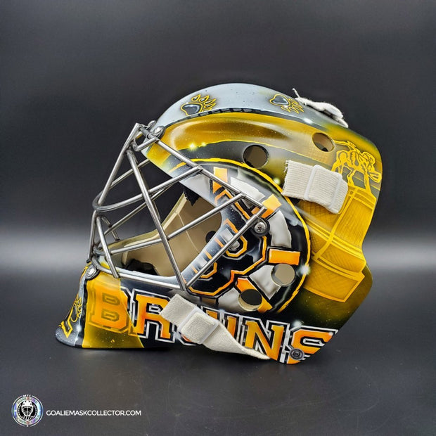 Jeremy Swayman Signed Goalie Mask 2023 Boston Tribute Signature Edition Autographed