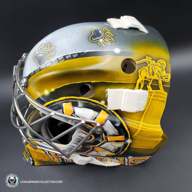 Jeremy Swayman Signed Goalie Mask 2023 Boston Tribute Signature Edition Autographed