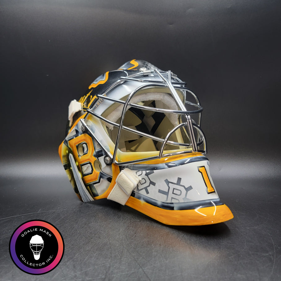 Jeremy Swayman Signed Goalie Mask 2025-26 Boston Tribute Signature