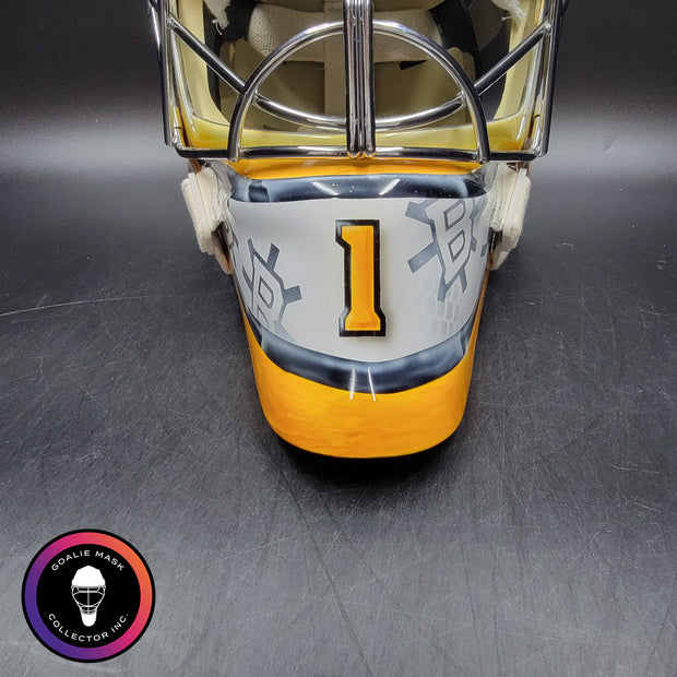 Jeremy Swayman Signed Goalie Mask 2025-26 Boston Tribute Signature Edition Autographed