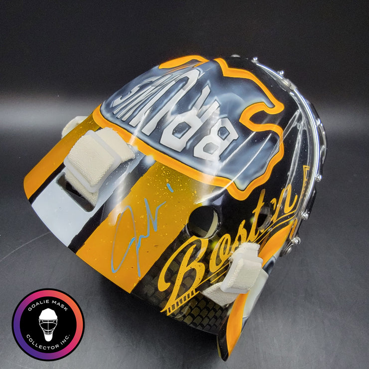 Jeremy Swayman Signed Goalie Mask 2025-26 Boston Tribute Signature Edition Autographed